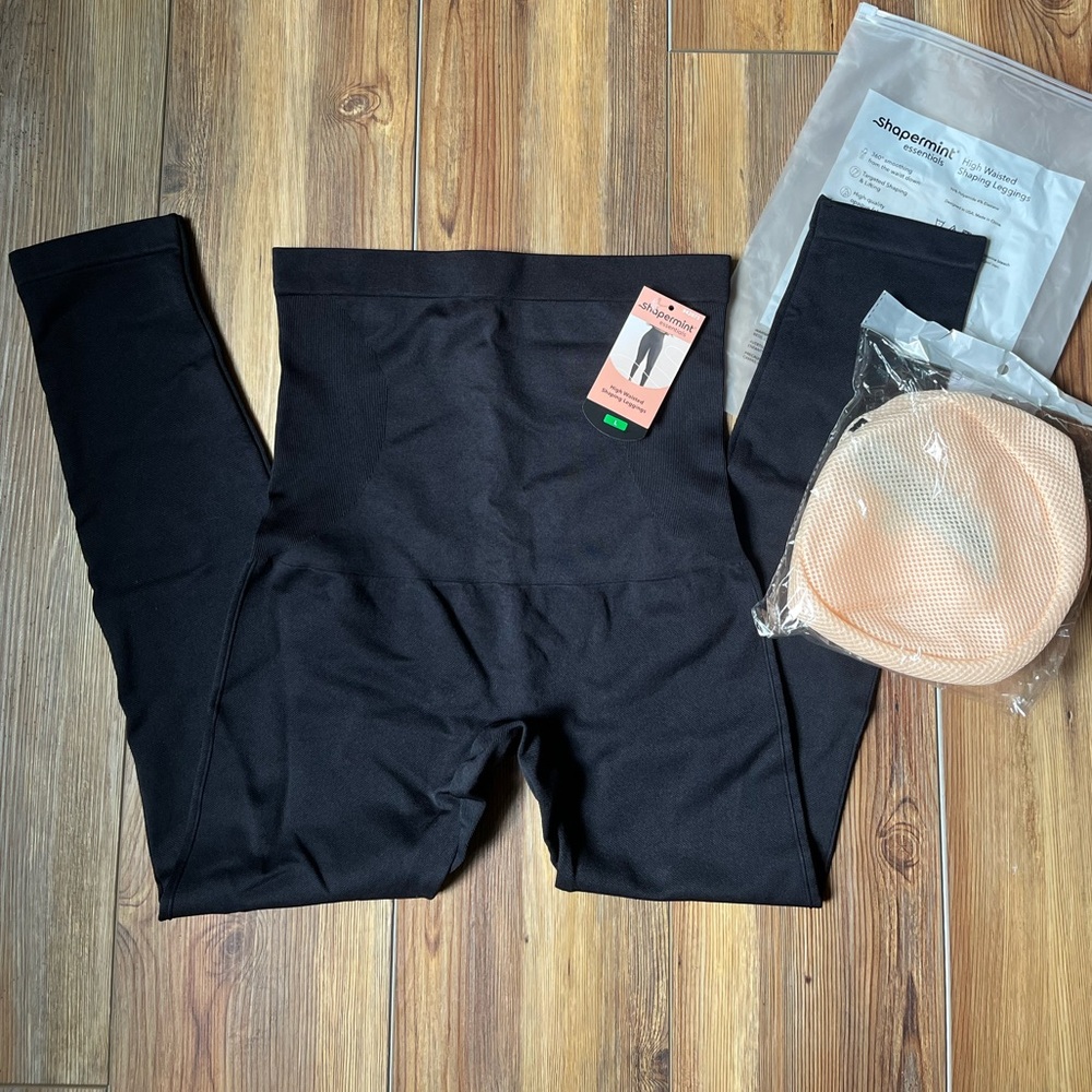 NWT Shapermint Essentials High Waisted Shaping Leggings black L large